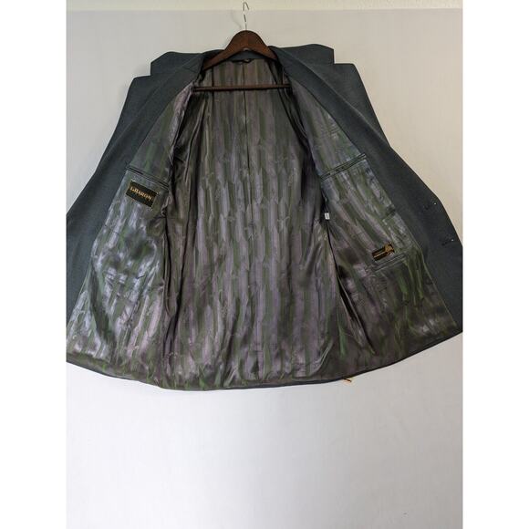 Vintage LeBaron Wool Blazer‎ Men's Size 42R Union Made USA Gray Model Howell New - Picture 4 of 16